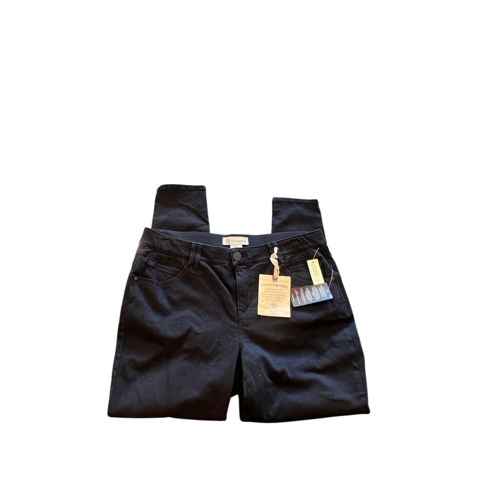 Democracy Women's Ab Technology Mold & Hold Mid Rise Ankle Jeans Black 16W NWT